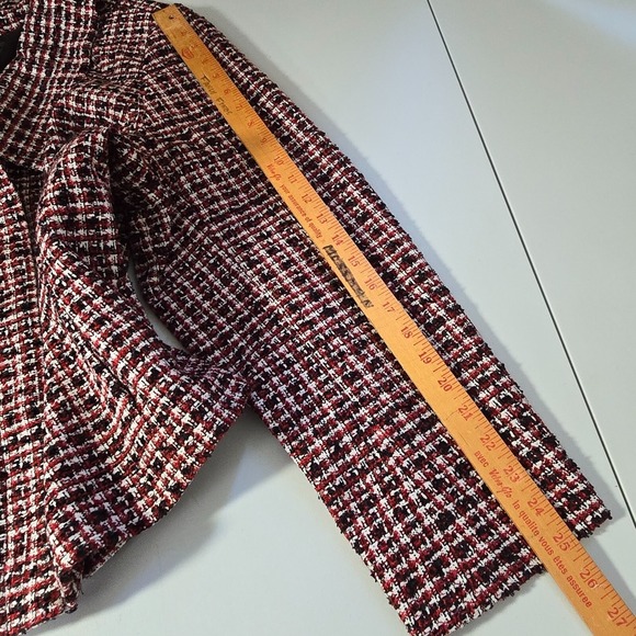 Talbots Jacket Womens 24W Red‎ Black Full Zip Long Sleeve Lined Career Preppy - Picture 12 of 13